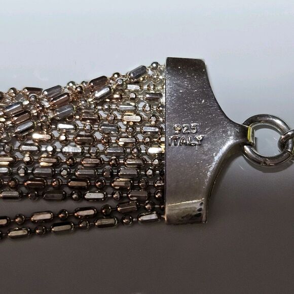 *Sale* Vintage Italy Dyadema Signed Sterling Silver 925 Multistrand 7-7.5" - Picture 13 of 16